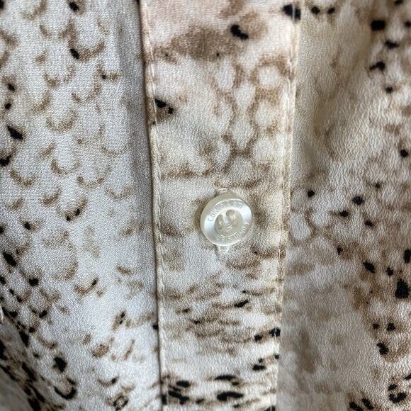 Calvin Klein Women's Ombre Snakeskin Button Up Blouse Size M‎ Lagenlook Career - Picture 10 of 13